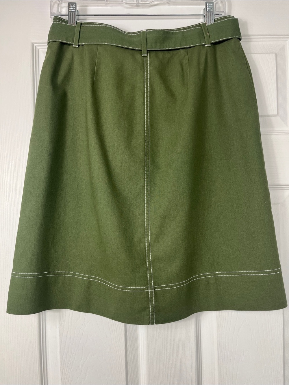 J. Crew Factory Linen Blend Button Up Skirt - Picture 4 of 8